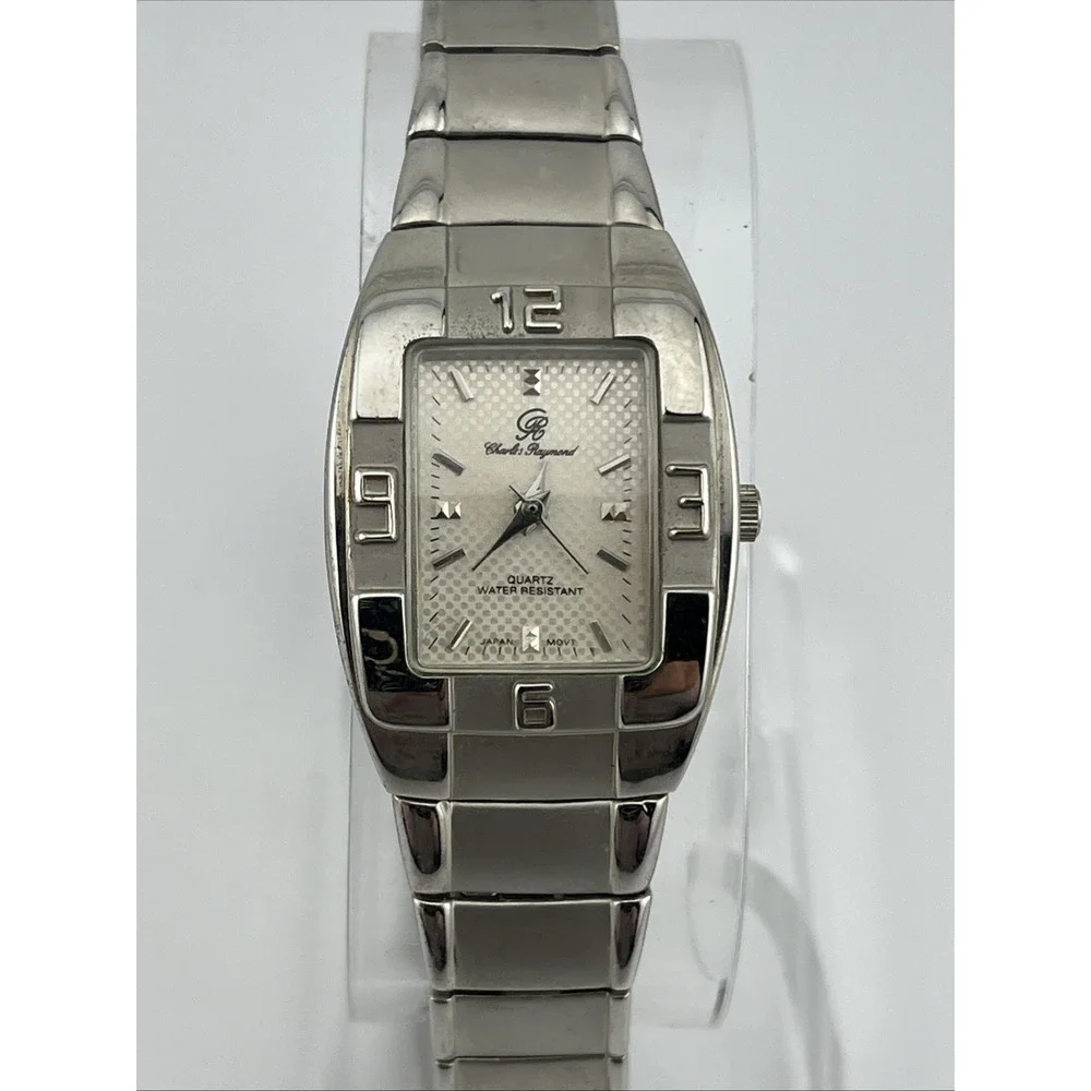 Charles Raymond Watch Women 24mm‎ Case Silver 7.25